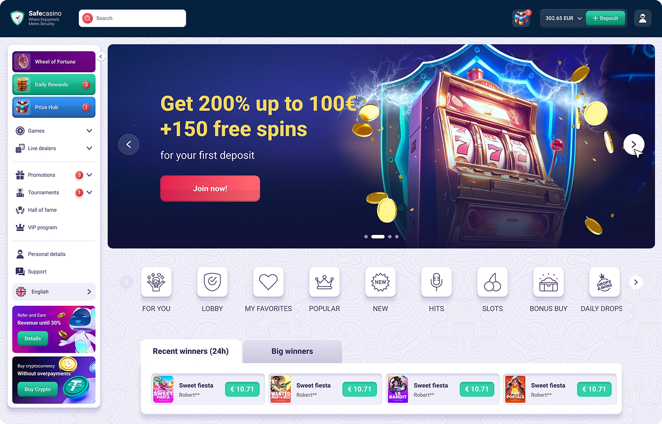 Safe Casino sitio